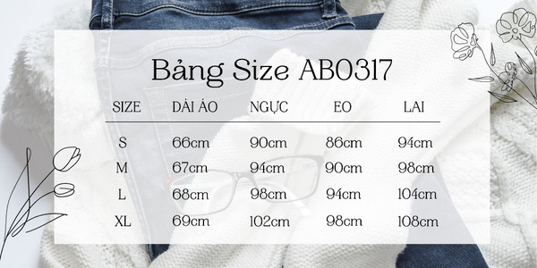 Bảng Chọn Size ÁO SƠ MI AB0317