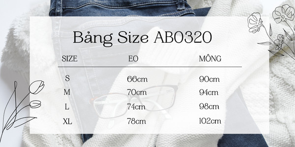 Bảng Chọn Size CHÂN VÁY CHỮ A AB0320